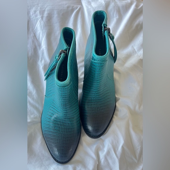 Teal Ankle Boots - Picture 2 of 11
